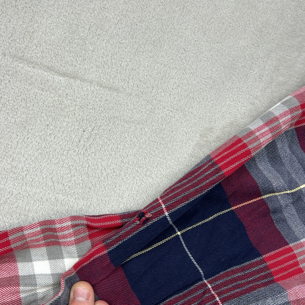 Vintage Chaps Ralph Lauren Button Down Shirt Mens XL Blue Red Plaid Long Sleeve - Picture 4 of 9